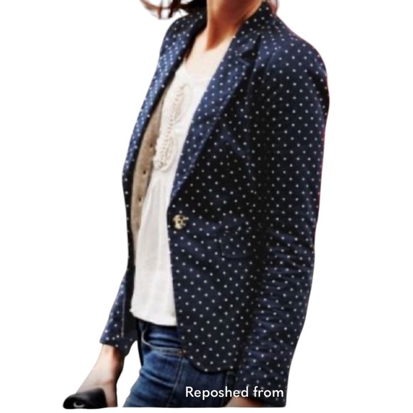Boden - Polka Dot Detailed Blazer Sz 2 - Picture 1 of 9